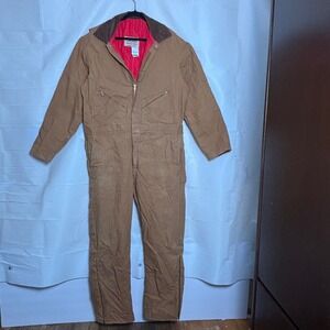 Walls Blizzard-Pruf Mens XL Tall Insulated Coveralls Brown Duck Made in USA